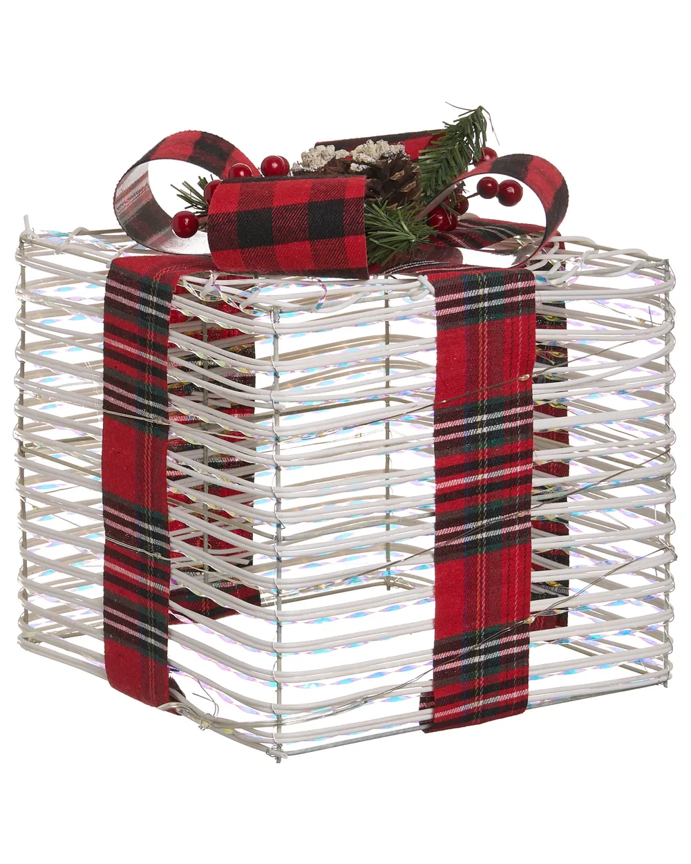 Set of 3 Christmas Decorations LED MANGEN 20/25/35 cm Christmas Gifts Off-White_1025118