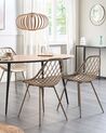 Sett med 2 spisestoler CANTON Beige