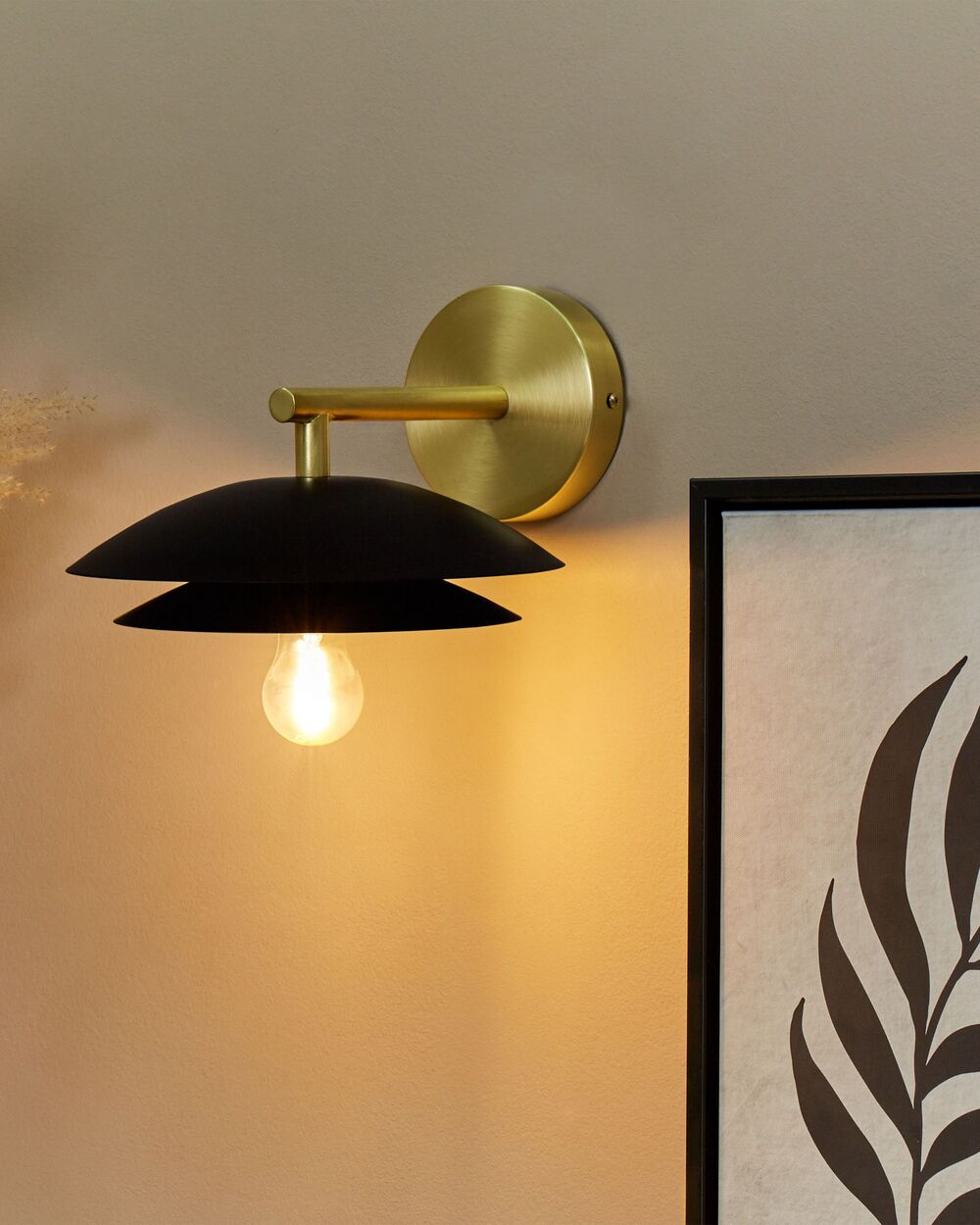 Wall Lamp LASOLO Metal Black