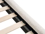 Säng med lamellram Bouclé LUNAN 120 x 200 cm Off-White_1025660