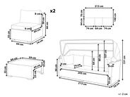 Garden Lounge Set with Table 5 Seater COCCOLIA Modular PE Rattan Beige_810071