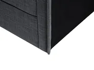 Bed Fabric VALBONNE 160 x 200 cm (EU King Size) Dark Grey_794264