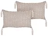 Koristetyynysetti 2 kpl HAKONE 45 x 25 cm Ruskeanharmaa Geometrinen kuvio