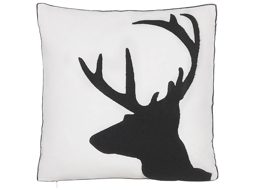 Set of 2 Decorative Cushions SHADRACK 45 x 45 cm Cotton White Christmas Motif_814146