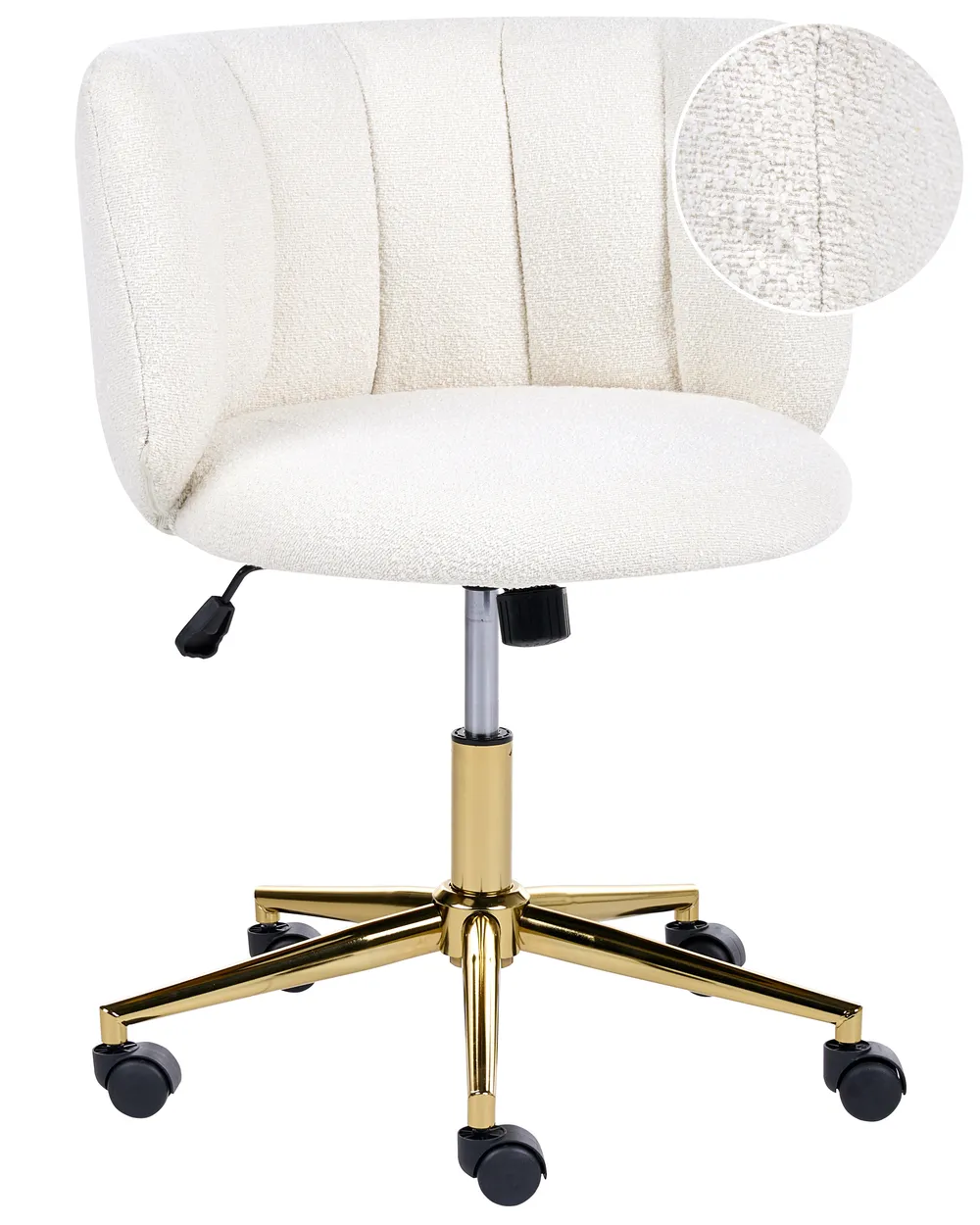Desk Chair PELORA Boucle White