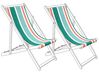 Set of 2 Sun Lounger Replacement Fabrics ANZIO/AVELLINO 113 x 44 cm Multicolour