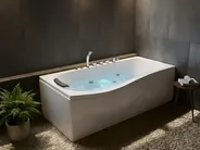 Corner Hot Tub with LED POZUELOS 1700 x 900 mm White_1033629