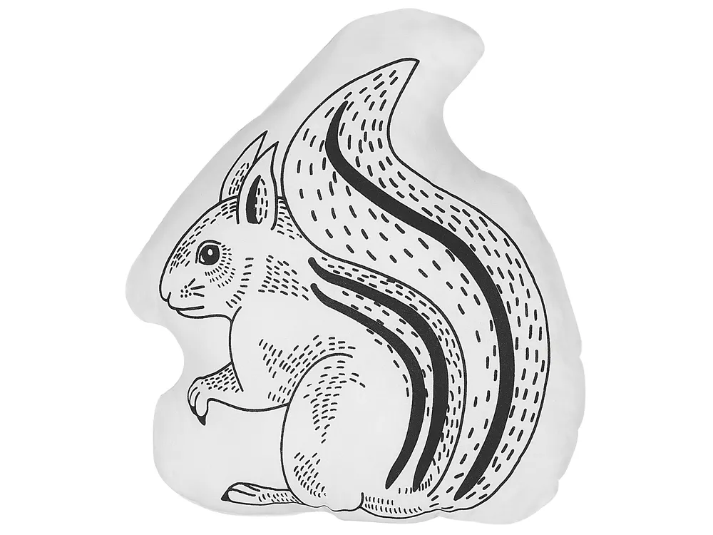 Throw Cushion KOLKATA Cotton 42 x 48 cm White Squirrel