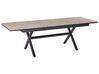 Extending Garden Dining Table FANES 184/242 cm 90 cm Metal Graphite Grey