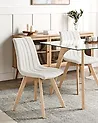 Set med 2 matstolar CALGARY  Off-White