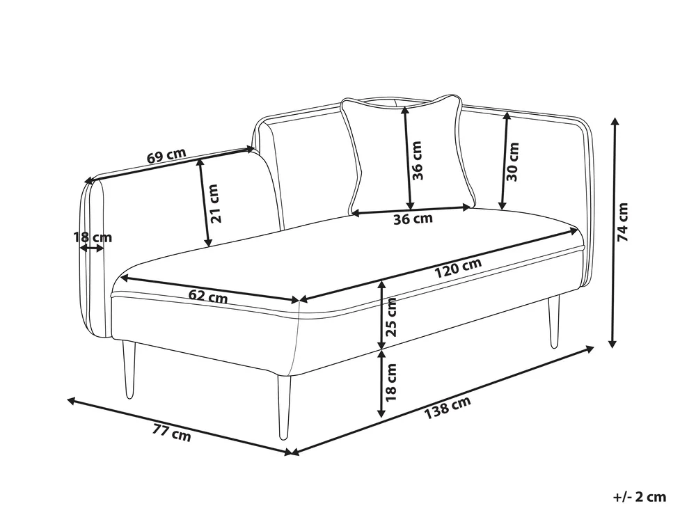 Right-Hand Chaise Longue CHEVANNES Boucle Dark Green_858675