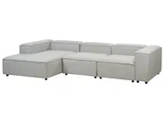 Modular Corner Sofa 4 Seater ARDAL Fabric Light Grey Right Hand_949505