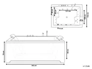 Kulmaporeamme LED-valolla SALAMANCA 183 x 142 cm Valkoinen_761830