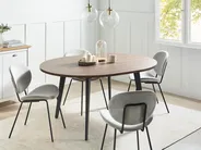 Extending Dining Table BOVINA Dark Brown 120/150 cm 120 cm_962090