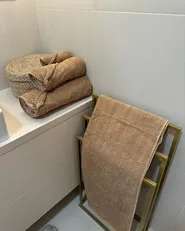Set med 9 handdukar MITIARO Bomullsfrotté Sandbeige_927508