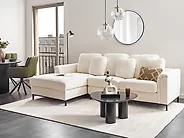 Corner Sofa OSLO Boucle White Right Hand_1175589