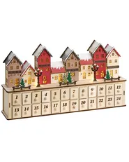 Julpynt LED VISTERFLO 24 cm Adventskalender Ljusbrun_1017218