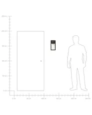 Outdoor LED Wall Light ELLIOT with Motion Sensor Black_870399