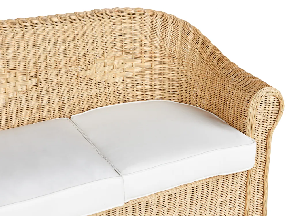 Garden Sofa 3 Seater LIVADEIA Rattan Natural_920132