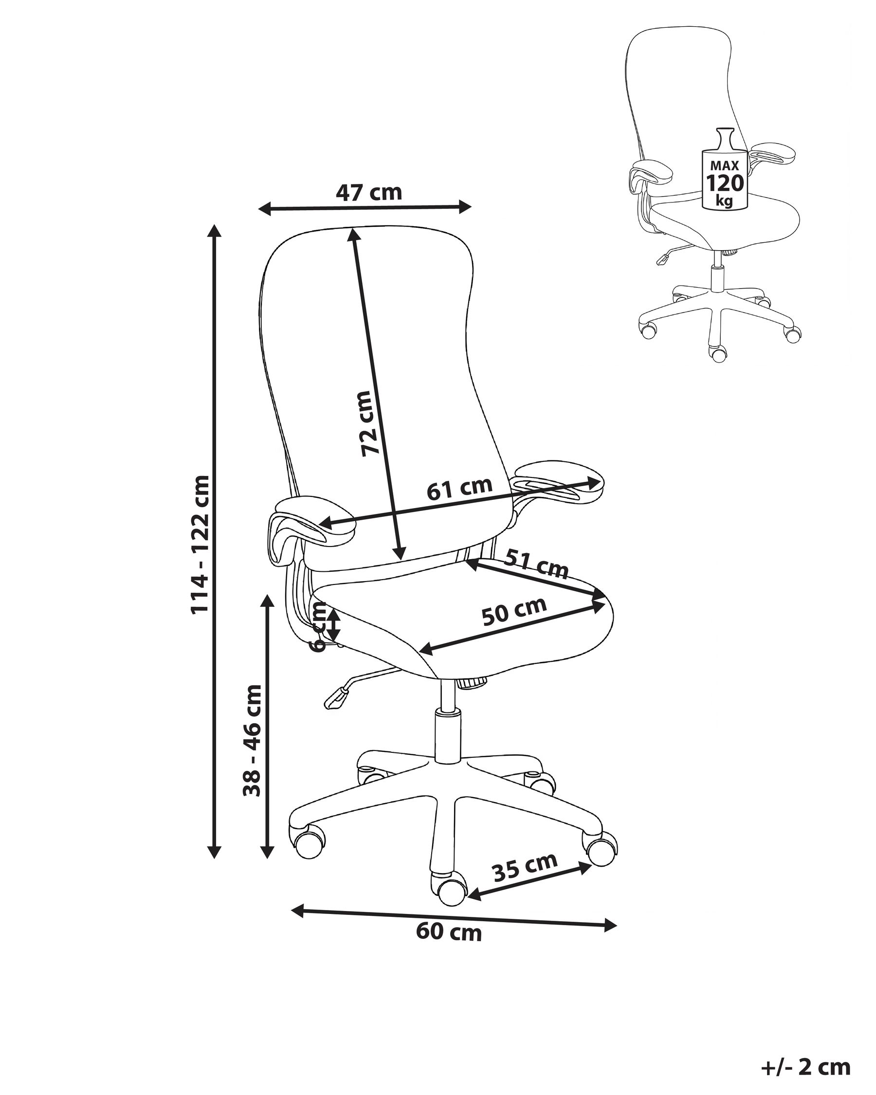 Office Chair NEXEL Fabric Light Grey_1048769