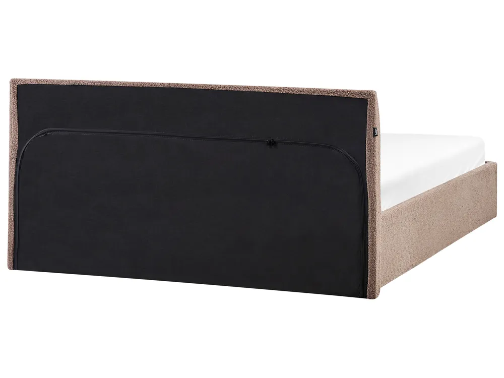 Ottoman Bed ORBEY Boucle Brown 180 x 200 cm (EU Super King)_982046