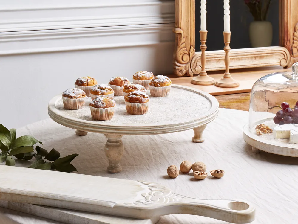 Cake Stand LUKSOR Mango Wood Light Brown