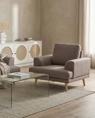 Armchair KILDAL Fabric Brown_1058386