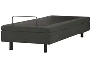 Adjustable Bed without Headboard Fabric DUKE II 80 x 200 cm (EU Small Single) Dark Grey_987301
