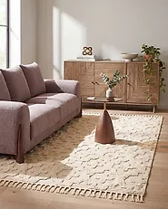 Matta ITANAGAR Beige 140 x 200 cm Bomull_1178464