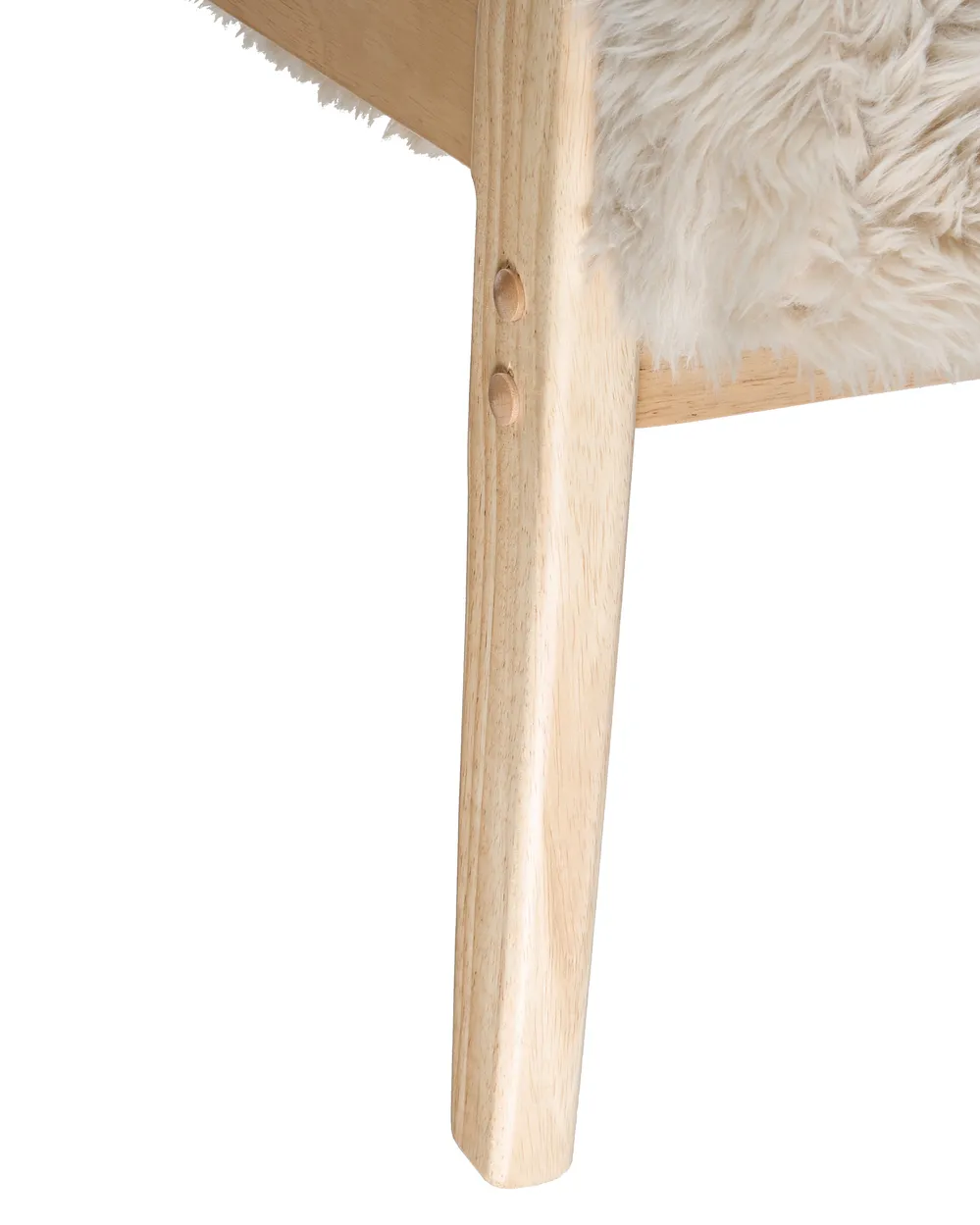 Fåtölj LEKNES Fuskpäls Ljusbeige_1018408