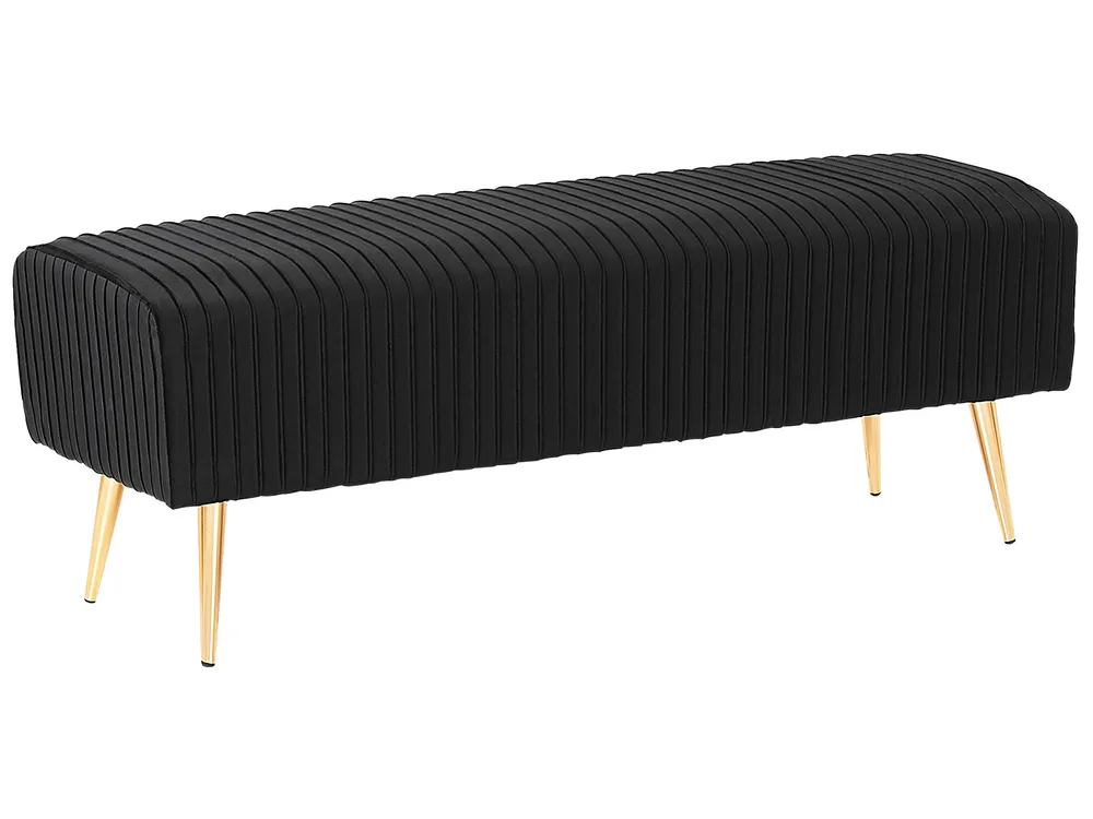 Upholstered Bench PATERSON Velvet Black