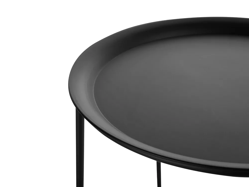 Set of 2 Side Tables TWINS Metal Black_715801