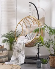 Hanging Chair with Stand ASPIO PE Rattan Natural_763699