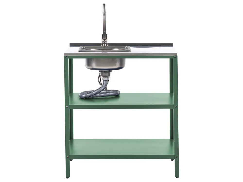 Outdoor Kitchen Island with Sink VILAMA Green_973790