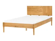 Bedroom Set Pine Wood FLAVIGNAC 120 x 200 cm (EU Small Double) Light Brown_1099289