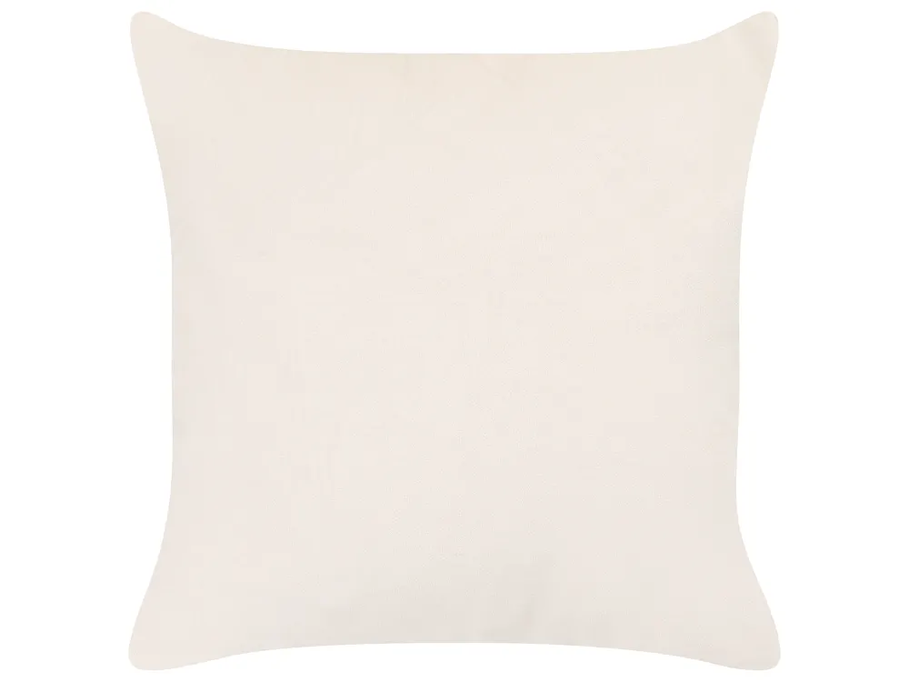 Set of 2 Decorative Cushions TRITELEIA 45 x 45 cm Velvet Yellow Floral Pattern_857872