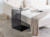 Side Table LOURDES Tempered Glass Black
