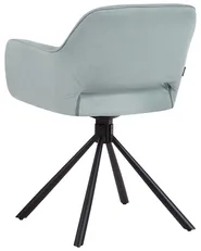 Set of 2 Dining Chairs Swivel LOURES Fabric Light Blue_945179