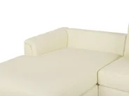 Corner Sofa 4 Seater OSLO with Ottoman Leather Light Beige Right Hand_769137
