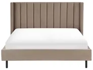 Bed Velvet VILLETTE 180 x 200 cm (EU Super King) Taupe_832654
