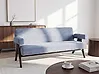 Sofa 2 Seater TAMRE Chenille Light Blue/ Dark Brown