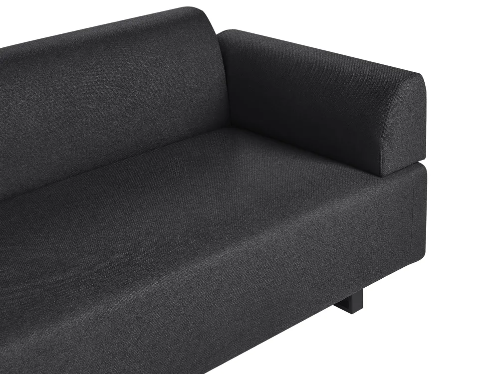 Sofa 3 Seater SOKNA with Tables Fabric Black_952875