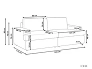 Sofa 3 Seater ALLA Fabric Light Grey_893856