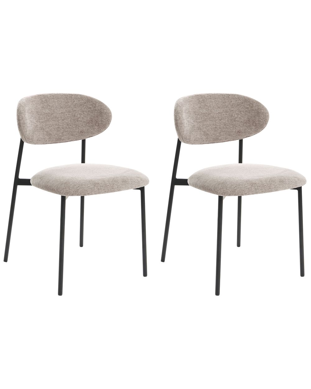 Ruokatuolisetti 2 kpl COWLEY Chenille Ruskeanharmaa
