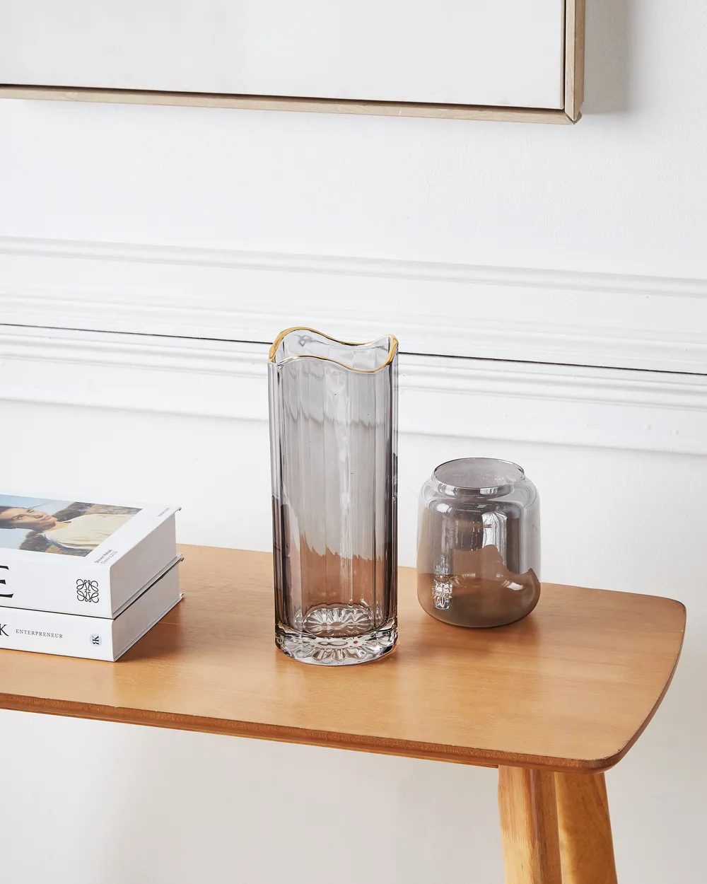 Blomvas PERDIKI 30 cm Glas Grå_868867