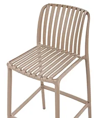 Set of 2 Bar Chairs ARICCIA Synthetic Material Light Brown_1149249