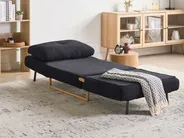 Single Sofa Bed JERSLEV Fabric Black_1010101