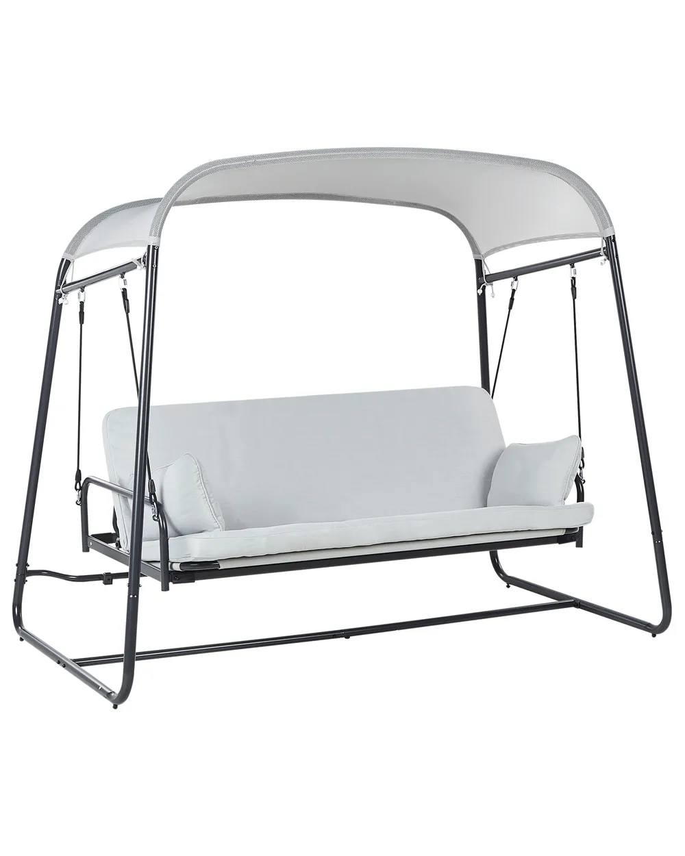 Patio Swing MARSCIANO Metal Light Grey