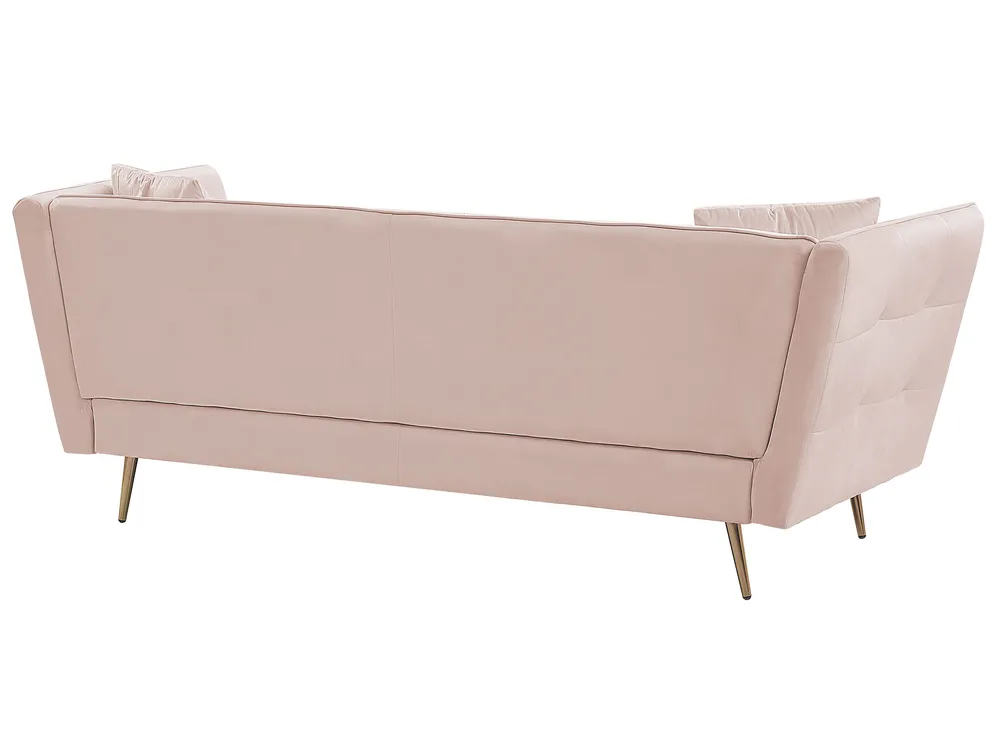 Soffa 3-sits FREDERICA Sammet Rosa_766878