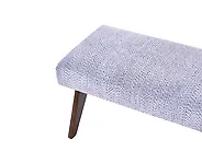 Upholstered Bench TAMRE Chenille Light Blue/ Dark Brown_1183156